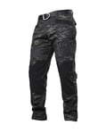 Mens Relaxed-Fit Cargo Pants Military Trousers Camo Combat Work Pants Tactical Trousers with Multi Pocket Outdoor Hiking Trousers Multi-colored S