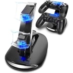 Ohjainlaturi Yhteensopiva PS4:lle, ZB ZealBoom Playstation 4 Games Dualshock 4 Dock Charger Jalustalle PS4, PS4 Slim, PS4 Pro -ohjaimelle