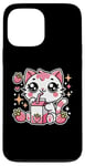 iPhone 13 Pro Max Funny Cat Kawaii Strawberry Milk Cartoon Anime For Women Case