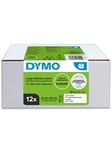 DYMO LW store adresseetiketter, 36mm x 89mm, 12 ruller med 130 stk. (1560 stk. i alt)