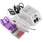 AYUN manucure machine ongles electrique Blanc Kit Complet Ponceuse Électrique Professionnelle manucure pédicure avec 6 embouts ponça