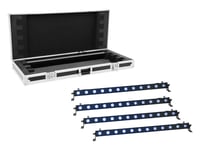 Set 4x LED BAR-12 QCL RGB+UV Bar + Case