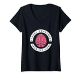 Womens Stroke Awareness Know The Signs Human Brain V-Neck T-Shirt