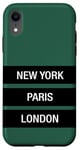 Coque pour iPhone XR New York Paris London Novelty Graphic Tees & Cool Designs