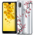 Caseink Coque pour Wiko View 2 (6.0) Housse Etui [Crystal Gel HD Collection Summer Design Sakura - Souple - Ultra Fin - Imprimé en France]