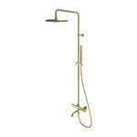 Omnires Y1234BSB Y Système de Baignoire thermostatique en saillie, Brushed Brass