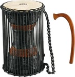 Meinl Percussion Wood Talking Drum - Medium-Large Instrument with Goat Skin Head - Height 12-inch - Including Wooden Beater - Mahogany, Multicoloured (ATD-M)