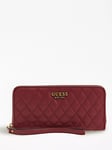 GUESS Quilted Faux Leather Zip Around Purse