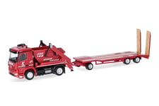 herpa Modèle Miniature de Camion Mercedes-Benz Arocs Camion Benne AK12 avec remorque TU3 Küchler, Échelle 1:87, Objet de Collection, fabriqué en Allemagne, Plastique