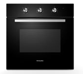 Montpellier MSBFO65B 65ltr Built In Single Oven In Black, 5 Functions