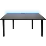 Syberdesk - Bureau Gaming pour les Gamers Noir - Gaming Desk 132 x 65 cm Ordinateur Bureau de Jeu avec led pour Les Joueurs - Bureau a Domicile