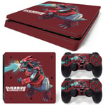 Kit De Autocollants Skin Decal Pour Ps4 Slim Game Console Full Body Soccer Surf National Trend Style, T1tn-Ps4slim-7088