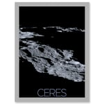 NASA Dawn Spacecraft Dwarf Planet Ceres Surface Poster Artwork Framed Wall Art Print A4