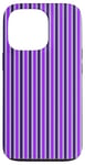 Coque pour iPhone 13 Pro Violet rayé Esthétique Girly Preppy Violet Stripes