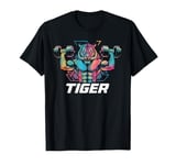 Funny tiger Lifting Weights Gym Workout Animal Fitness tiger T-Shirt