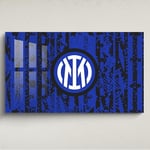 Licensed Décor FC Internazionale Milano Décoration murale en acrylique Motif blason superposé Grand format 130 x 80 cm