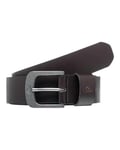 Quiksilver The Everydaily-Ceinture en Cuir Homme, Chocolate, FR : M (Taille Fabricant : M-34)