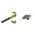 RYOBI - Souffleur sans Fil à Batterie 18V One+ (pour Feuilles Morte et Gazon) Turbo Jet & Tête Double Lames Dentelées (+10 Lames) pour Coupe-Bordures, Dresse-Bordures