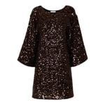 Mallie SS Short Sequins Dress B - Java