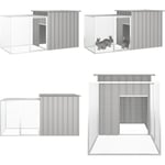 Vidaxl - Clapier Gris 200x91x100 cm Acier galvanisé - cage pour lapins - cages pour lapins - Home & Living - Gris