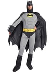 Ciao- Batman Classic Costume déguisement Adult Original DC Comics (Taille Muscles rembourrés, Men, 11685, Grey, Black, Size XL