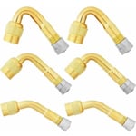 6 Pièces Pneu Valve Rallonge, 45°, 90°, 135° Extension Valve Pneu Valve De Adaptateur Raccord Prolongateur Coude, Embout De Gonflage Coudé Pour