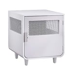 Teamson Pets Petite Cage en Bois pour Chien Staart Radius Couleur Blanc Alpin ST-H100022