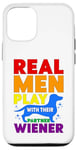 Coque pour iPhone 12/12 Pro Rainbow LGBT Love Weiners Dogs Love Love Funny Gay Man Pride Fun