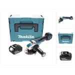 Dga 519 G1J Meuleuse d'angle sans fil 18 v 125 mm Brushless X-Lock + 1x batterie 6,0 Ah + Makpac - sans chargeur - Makita