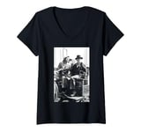 Womens Steptoe And Son Wilfrid Brambell & Harry H Corbett 1974 V-Neck T-Shirt