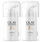 Olay Total Effects Age Defying Moisturiser, 2 x 50ml