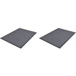 Design In - 2 pcs Paillasson,Tapis d'entrée,Tapis de Porte Intérieur et Extérieurs pvc Gris 90x60 cm CFW25612