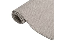 Utendørs flatvevd teppe 140x200 cm gråbrun - Taupe Utendørstepper Brun