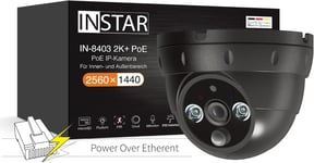 Caméra De Surveillance In-8403 2K+ Poe Noire-La Oe Avec Ia (Intelligence Artificielle)-Caméra Ip-Power Over Ethernet-Pir-Homekit-Utilisation En Intérieur Et Extérieur