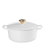 Le Creuset - Signature støpejernsgryte rund 24 cm 4,2L white