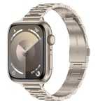 Tasikar Thin Metal Band Compatible with Apple Watch Band 42mm(Series10) 41mm 40mm 38mm Women Stainless Steel Replacement Strap Compatible with iWatch SE Series 10 9 8 7 6 5 4 3 2 1, Starlight