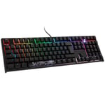 ducky ducky one 2 backlit pbt gaming clavier, mx-red, rgb led - schwa noir