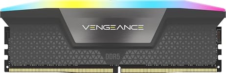 CORSAIR VENGEANCE RGB DDR5 RAM 16GB (1x16GB) 5200MHz CL40-40-40-77 1.25V AMD EXPO Intel XMP 3.0 Desktop Computer Memory – Grey (CMH16GX5M1B5200Z40)