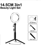 ling Anneau Fill Light Reading Beauté Maquillage Photographie Selfie Beauty Production Studio Background Light 14.5Cm Fill Light-Bracket-Three in One