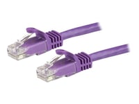 Startech.Com 50Cm Cat6 Ethernet Cable, 10 Gigabit Snagless Rj45 650Mhz 100W Poe Patch Cord, Cat 6 10Gbe Utp Network Cable W/Strain Relief, Purple, Fluke Tested/Wiring Is Ul Certified/Tia - Category 6 - 24Awg (N6patc50cmpl) - Nätverkskabel - Rj-45 (H