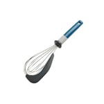 Fackelmann Tasty 678031 Fouet de cuisine, fouet de pâtisserie, fouet avec spatule, fouet avec raclette, ustensile de pâtisserie, Acier inoxydable, Silicone, 31,5 x 7 cm