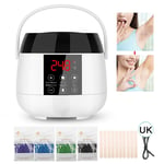 Electric Wax Warmer Hair Removal Kit With LED Display Home Waxing Heater Wax