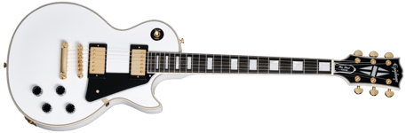 Epiphone Les Paul Custom Alpine White, inkludert koffert