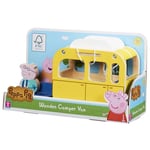 Peppa Pig Camper Van Wooden Toy with Daddy Pig Figure and Accessories 2+ yrs