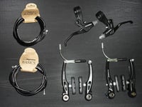 Tektro Brake Levers + V Brakes + Cables (Choose from 2 colours) Free UK Postage (Black)