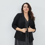 MODAVISTA - veste droite manches 3/4 noir femme grande taille