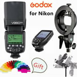 Godox V860II-N TTL Speedlite + Xpro-N Trigger + Flash Bracket Holder Set Nikon