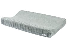 Meyco RELIEF 2763084 Housse de matelas à langer 2 couches tricotée 100% coton 45 x 70 cm Vert pierre multicolore