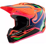 Crosshjälm alpinestars - Barn supertech m3 orange rosa lila small