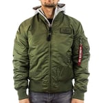 Alpha Industries Men's MA-1 D-Tec Bomber Jacket, Sage-Green, L